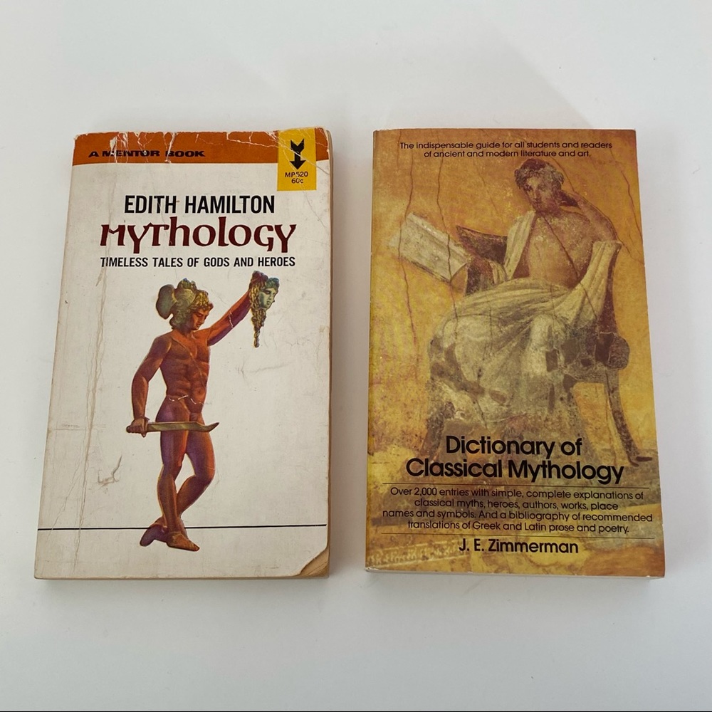 Bundle of Mythology Books Set of 2 Dictionary of Classical Mythology Gods